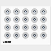 Cute Baby Blue Monkey Ronde Sticker (Vel)