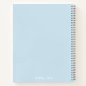 Cute baby blue notebook with geometric flowers  notitieboek (Achterkant)