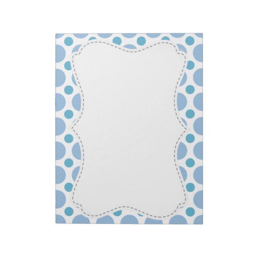 Cute Baby Blue Polka Dots Notitieblok (Linkerzijde)