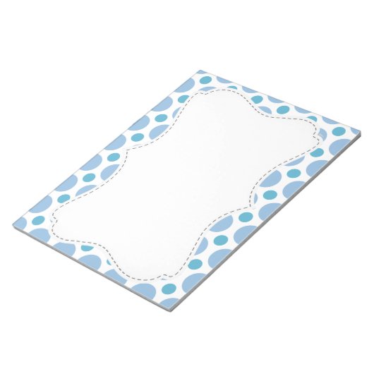 Cute Baby Blue Polka Dots Notitieblok (Schuin)