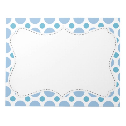 Cute Baby Blue Polka Dots Notitieblok (Voorkant)