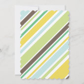 Cute Baby Blue Pram Baby shower Invite Kaart (Achterkant)