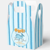 Cute Baby Blue Whale 1st Birthday Bedankdoosjes (Open)