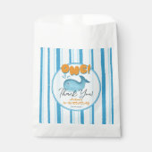 Cute Baby Blue Whale 1st Birthday Bedankzakje (Voorkant)