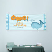 Cute Baby Blue Whale 1st Birthday Spandoek (Beurs)
