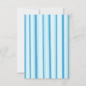 Cute Baby Blue Whale 1st Birthday Stripes Bedankkaart (Achterkant)