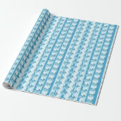 Cute Baby Blue Whale Stripes Cadeaupapier (Uitgerold)