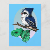 Cute Baby Bluejay Briefkaart (Voorkant)