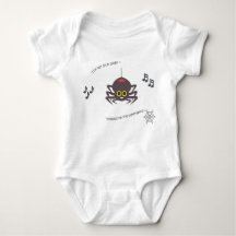 Cute baby body suit nursery rhyme itsy bitsy spin