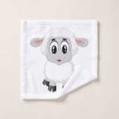 Cute Baby Boerderij Lamb Bad Handdoek (Wasdoekje)