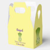 Cute baby bok choy cartoon illustratie bedankdoosjes (Geopend)