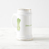 Cute baby bok choy cartoon illustratie bierpul (Voorkant links)