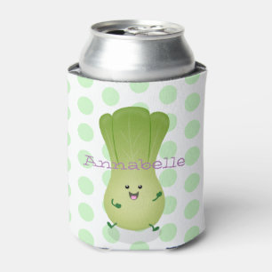 Cute baby bok choy cartoon illustratie blikjeskoeler