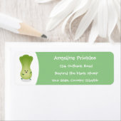 Cute baby bok choy cartoon illustratie etiket (Insitu)