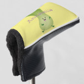 Cute baby bok choy cartoon illustratie golfheadcover (3/4 voorkant)
