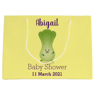 Cute baby bok choy cartoon illustratie groot cadeauzakje