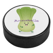 Cute baby bok choy cartoon illustratie hockey puck (3/4)