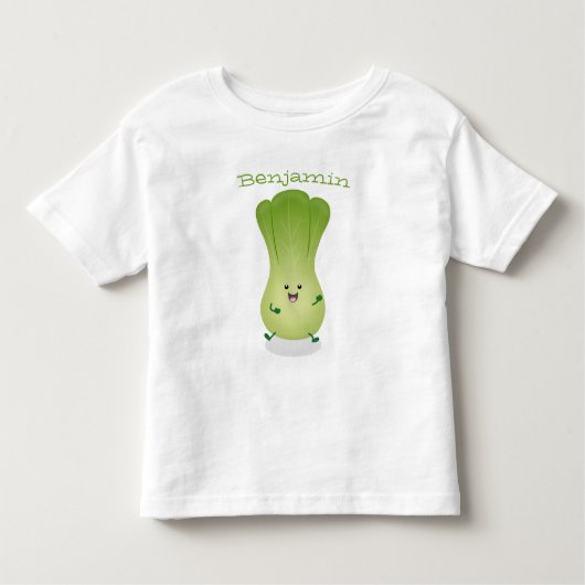 Cute baby bok choy cartoon illustratie kinder shirts (Voorkant)