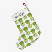 Cute baby bok choy cartoon illustratie kleine kerstsok (Achterkant (Hangend))