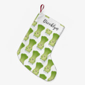 Cute baby bok choy cartoon illustratie kleine kerstsok (Voorkant (Hangend))