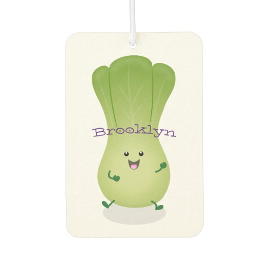 Cute baby bok choy cartoon illustratie luchtverfrisser (Voorkant)