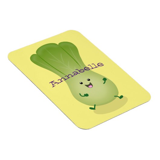 Cute baby bok choy cartoon illustratie magneet (Rechterzijde)