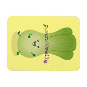 Cute baby bok choy cartoon illustratie magneet (Horizontaal)