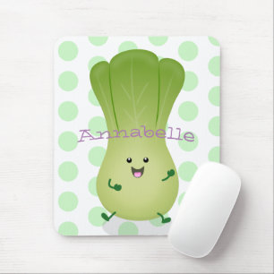 Cute baby bok choy cartoon illustratie muismat