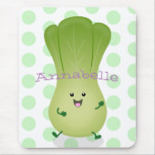 Cute baby bok choy cartoon illustratie muismat (Voorkant)