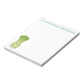 Cute baby bok choy cartoon illustratie notitieblok (Linkerzijde)