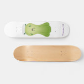 Cute baby bok choy cartoon illustratie persoonlijk skateboard (Horizontaal)