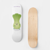 Cute baby bok choy cartoon illustratie persoonlijk skateboard (Voorkant)