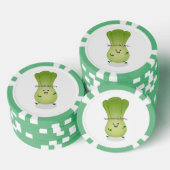 Cute baby bok choy cartoon illustratie poker chips (Opstapeling)