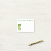Cute baby bok choy cartoon illustratie post-it® notes (Op bureau)