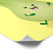 Cute baby bok choy cartoon illustratie poster (Hoek)