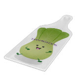 Cute baby bok choy cartoon illustratie snijplank (Hoek)