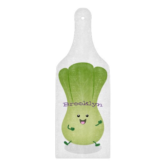 Cute baby bok choy cartoon illustratie snijplank (Voorkant)