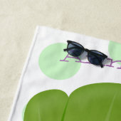 Cute baby bok choy cartoon illustratie strandlaken (In situ)