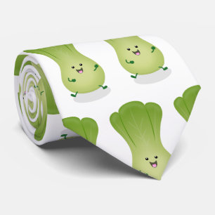 Cute baby bok choy cartoon illustratie stropdas