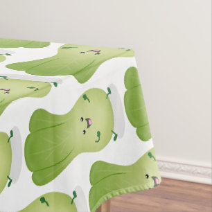 Cute baby bok choy cartoon illustratie tafelkleed