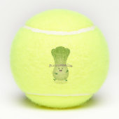 Cute baby bok choy cartoon illustratie tennisballen (Achterkant)
