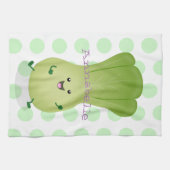 Cute baby bok choy cartoon illustratie theedoek (Horizontaal)