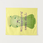 Cute baby bok choy cartoon illustratie wandkleed (Voorkant (horizontaal))