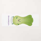 Cute baby bok choy cartoon illustratie yogamat (Achterkant (horizontaal))
