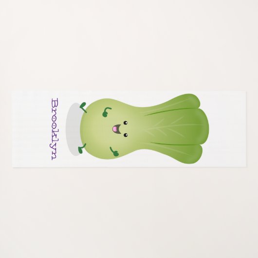 Cute baby bok choy cartoon illustratie yogamat (Achterkant (horizontaal))