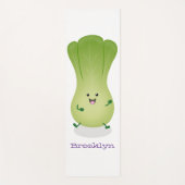 Cute baby bok choy cartoon illustratie yogamat (Voorkant)