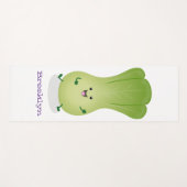 Cute baby bok choy cartoon illustratie yogamat (Voorkant (horizontaal))