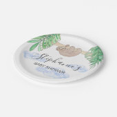 Cute Baby Boy Baby shower Papieren Bordje (Gekanteld)