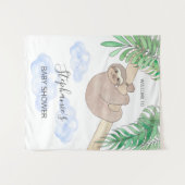 Cute Baby Boy Baby shower Wandkleed (Voorkant (horizontaal))