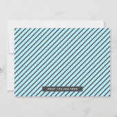 Cute Baby Boy Clothesline Baby shower Invitation Kaart (Achterkant)